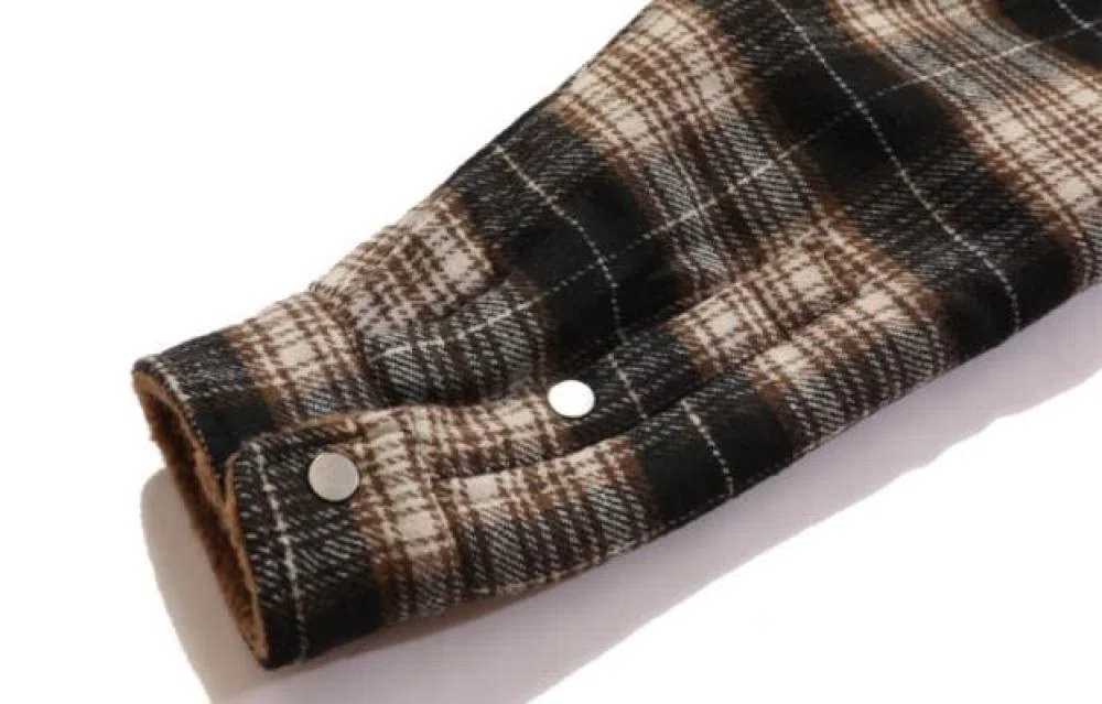 HGJH Freizeithemden Für Herren, Herren Langarm Flanellhemd Thermohemd Gitter Grün Hemd Button-Down Baumwolle Holzfäller Bequem Karierte Hemdjacke Lässiges Arbeitshemd Für Herren Jungen
