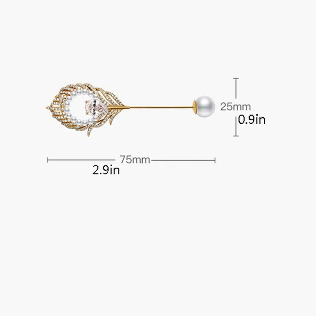 RWRAPS Frauen Brosche Pin Feder Pin Brosche Weibliche Pin-up Strickjacke Anzug Jacke Atmosphärische Einfache Wild High-end Dekorative Accessoires Exquisite Broches