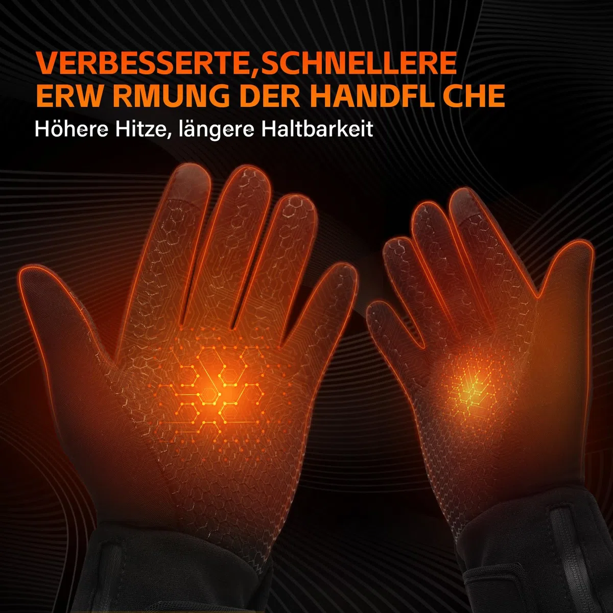 V.Step Beheizbare Handschuhe Herren Damen mit 7.4V Akku Touchscreen Winter