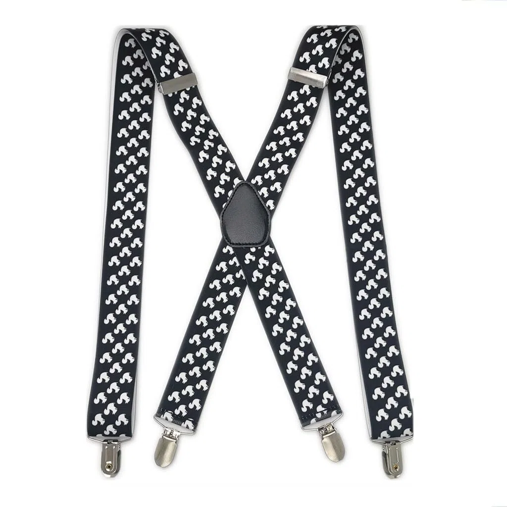 Bedruckte Hosenträger aus Leder, für Damen, verstellbare Träger, Hochzeitskleidung (groß)