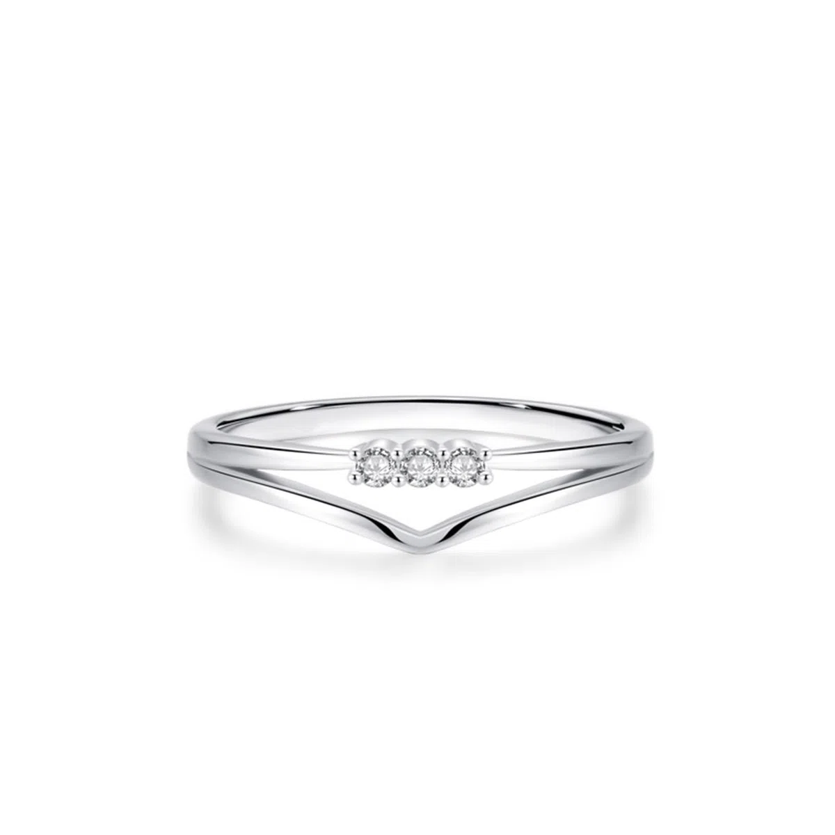 Verlobungsring Damen Set, Verlobungsring Vintage mit Diamant Silber 18K Weißgold Größe 50 (15.9)