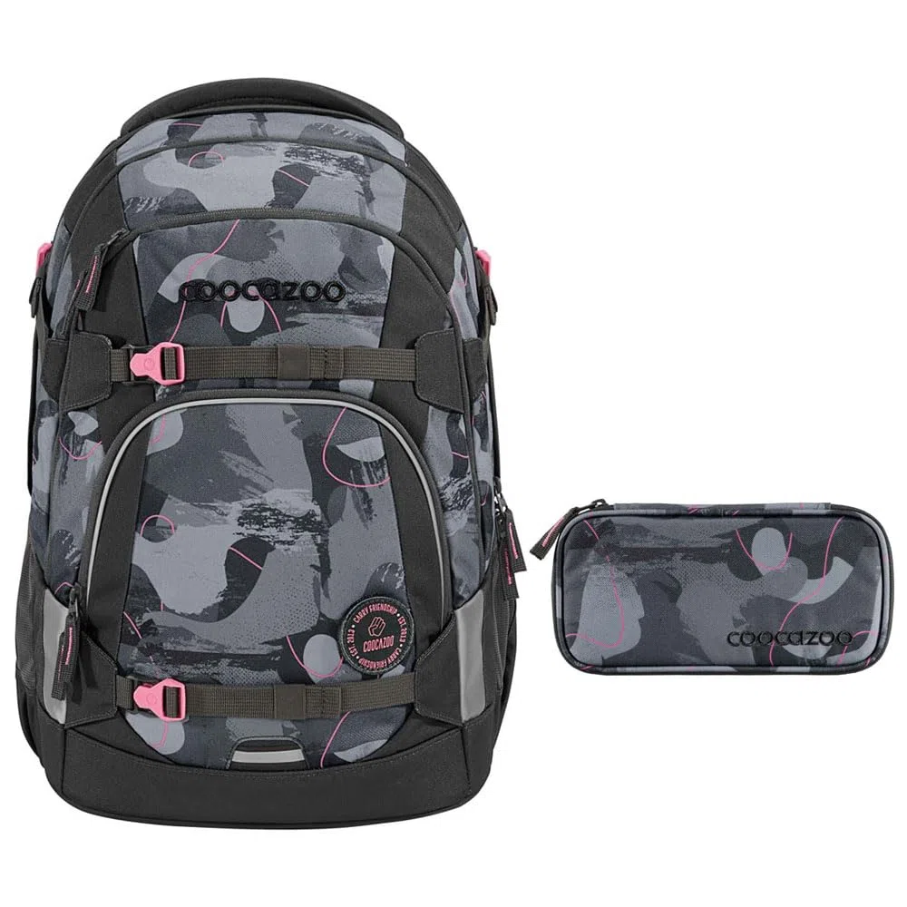 coocazoo MATE Schulrucksack-Set 2tlg inkl. Schlamperbox (Bubble Brush)