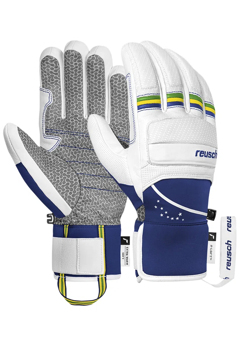 Reusch Lucas Braathen Unisex Skihandschuhe – Wasserabweisende & Winddichte Winterhandschuhe mit Ziegenleder, Knöchel- & Fingerpolsterung, Warm, Atmungsaktiv, Robust