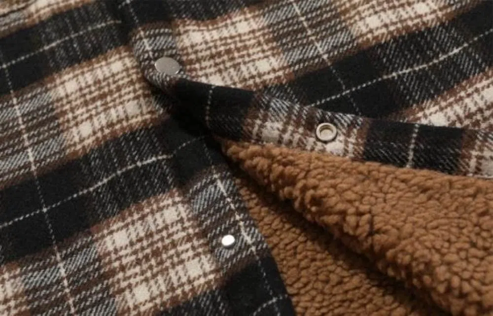 HGJH Freizeithemden Für Herren, Herren Langarm Flanellhemd Thermohemd Gitter Grün Hemd Button-Down Baumwolle Holzfäller Bequem Karierte Hemdjacke Lässiges Arbeitshemd Für Herren Jungen
