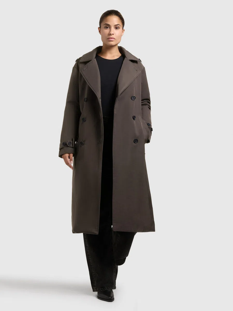 khujo Elena Frauen Wintermantel schwarz Streetwear