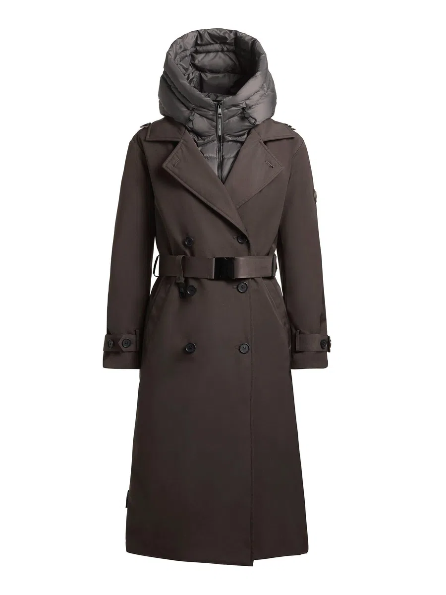 khujo Elena Frauen Wintermantel schwarz Streetwear