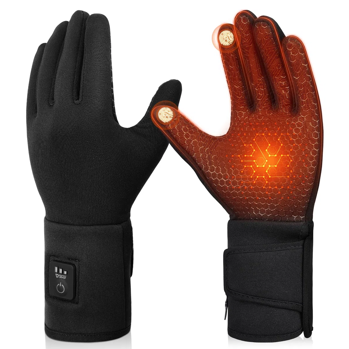 V.Step Beheizbare Handschuhe Herren Damen mit 7.4V Akku Touchscreen Winter