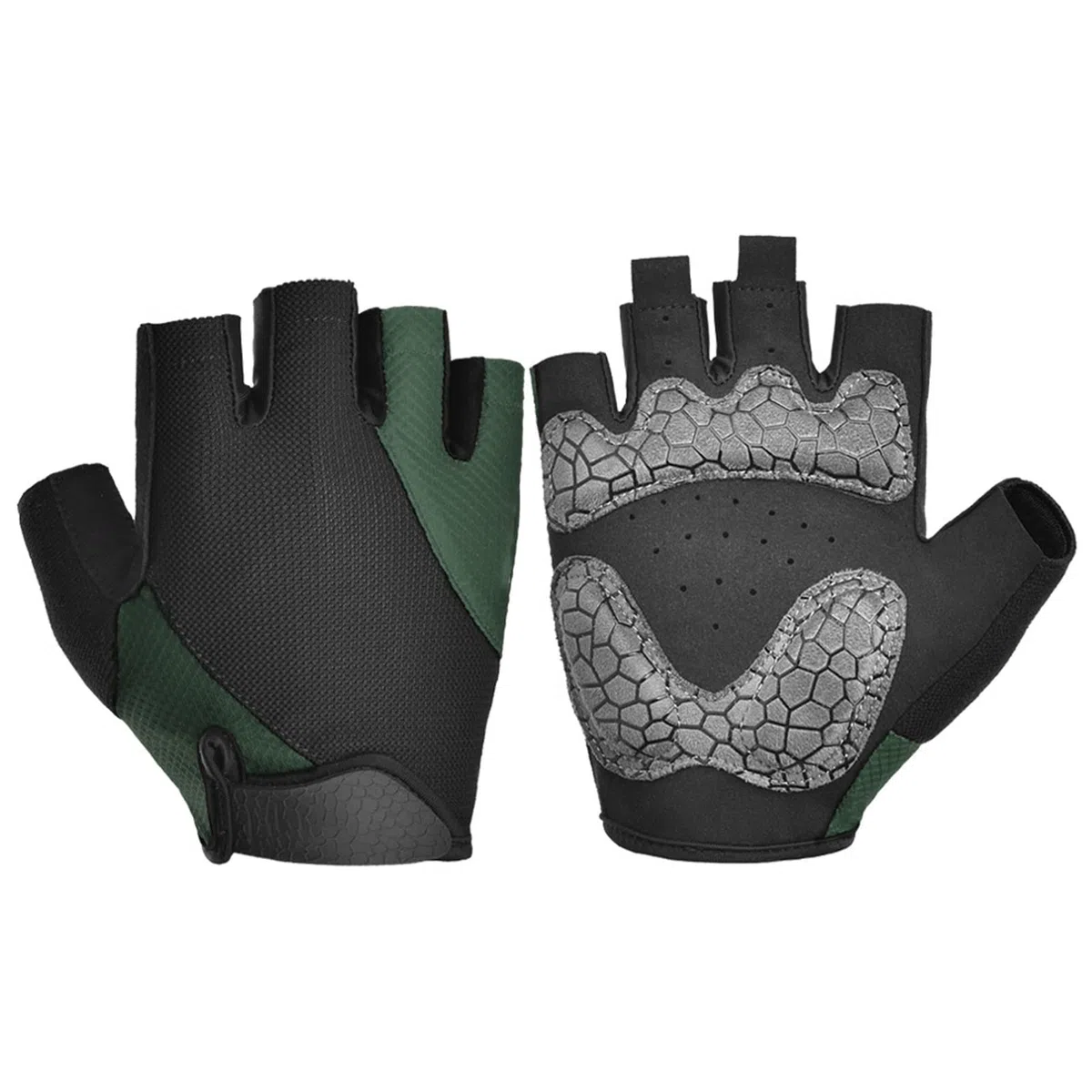 Radhandschuhe Fahrradhandschuhe Radfahren Handschuhe Halbfinger Rennrad Fahrradhandschuhe for Männer und Frauen-Atmungsaktive rutschfeste Stoßdämpfung (Color : B, Size : M)