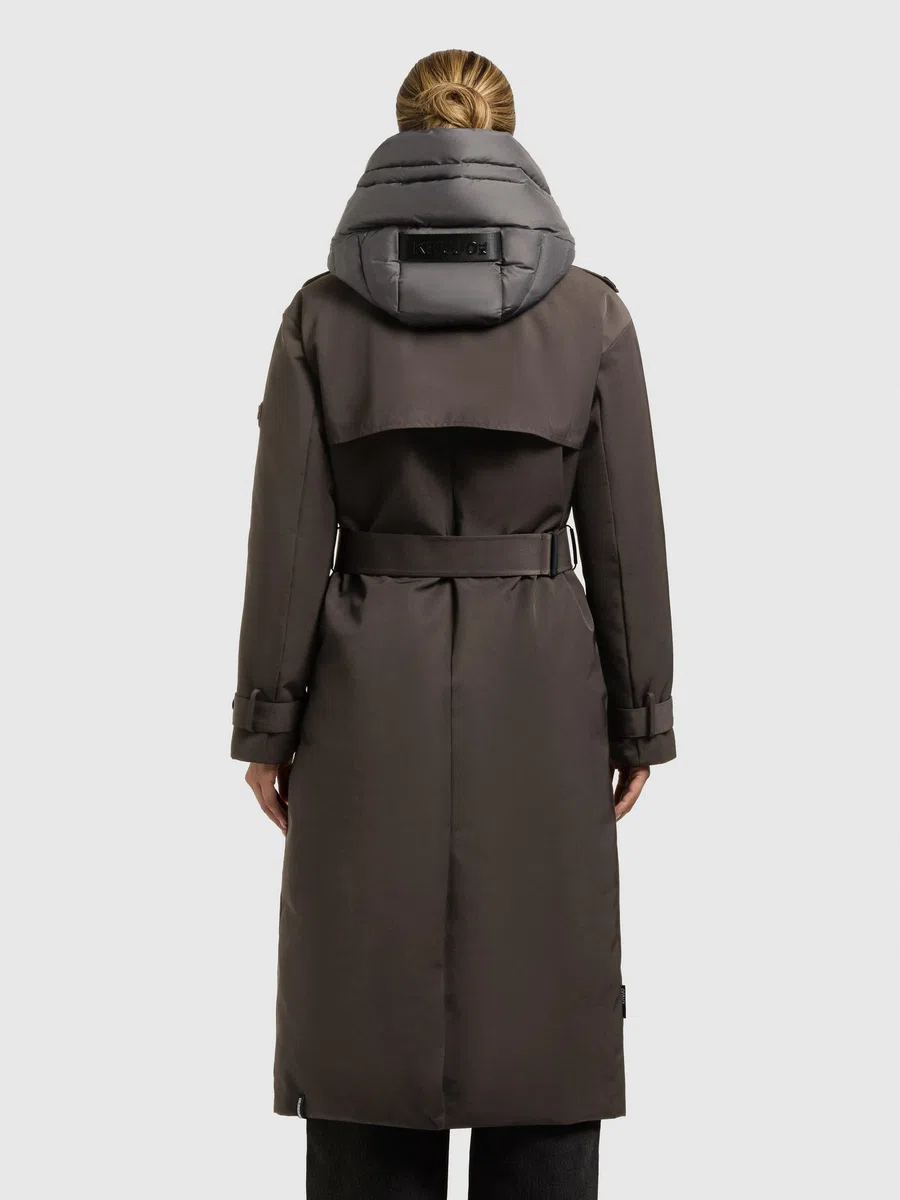 khujo Elena Frauen Wintermantel schwarz Streetwear