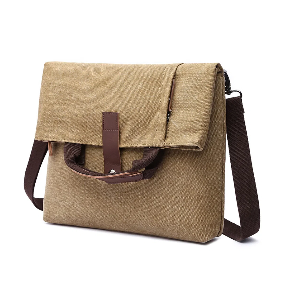FANDARE Retro Umhängetasche Handtasche Schultertasche Herrentasche Segeltuch Kuriertasche Messenger-Bags Aktentasche für Herren Damen Arbeit Reise Schule Hochschule Arbeit Outdoor Schulranzen
