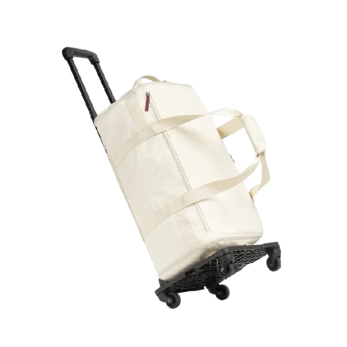 Reisetasche Damen Reisekoffer Sporttasche Weekender mit Separaten Fächern für Kleidung Accessoires Und Kleinteile aus Oxford Polyester mit, Array, Beige, 54 30 23CM